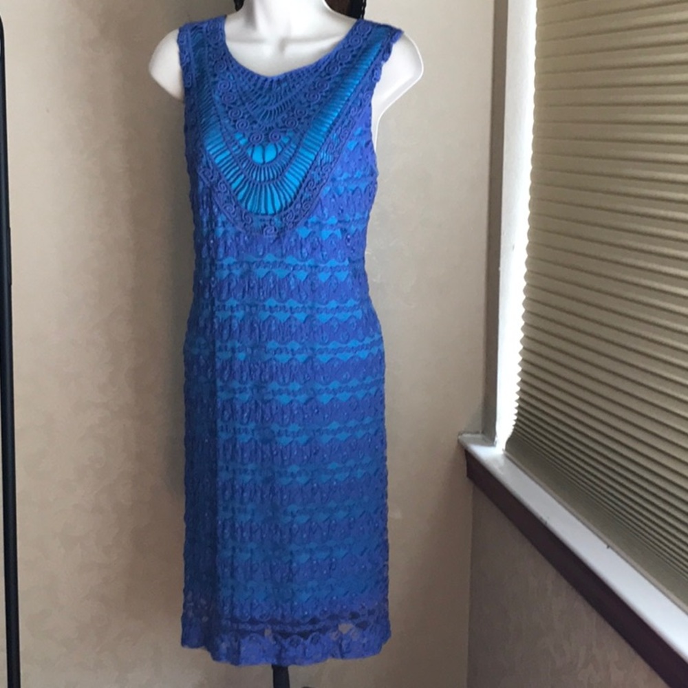 Bright Ocean Blues Dress.     NWOT